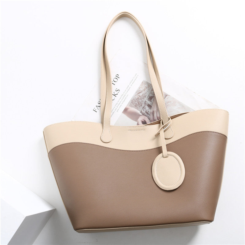 Tote bag high sense bump color niche design large capacity basket one shoulder under the arm bag women