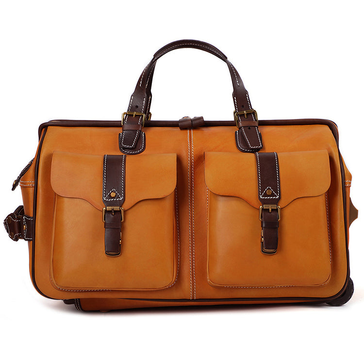 Multi-functional retro luggage with hand-held luggage bag fashion one - way wheel pull rod case